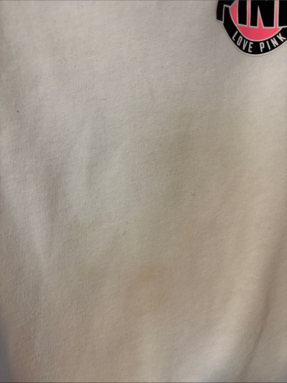 PINK Victoria's Secret White Long-Sleeve Crew with Pink & Black Logos - Picture 2 of 7